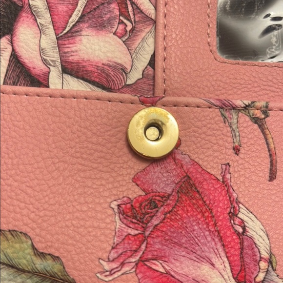 Betsey Johnson Pink Floral Crossbody with Chain - Picture 14 of 16